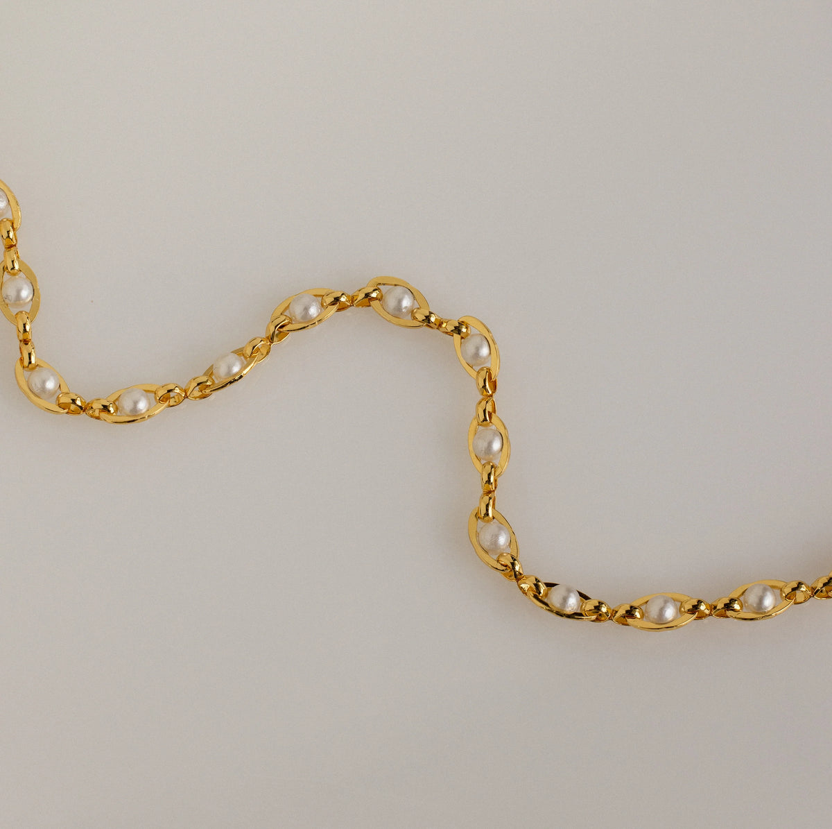 Eternity Pearl Bracelet Silver 18K Gold Plated