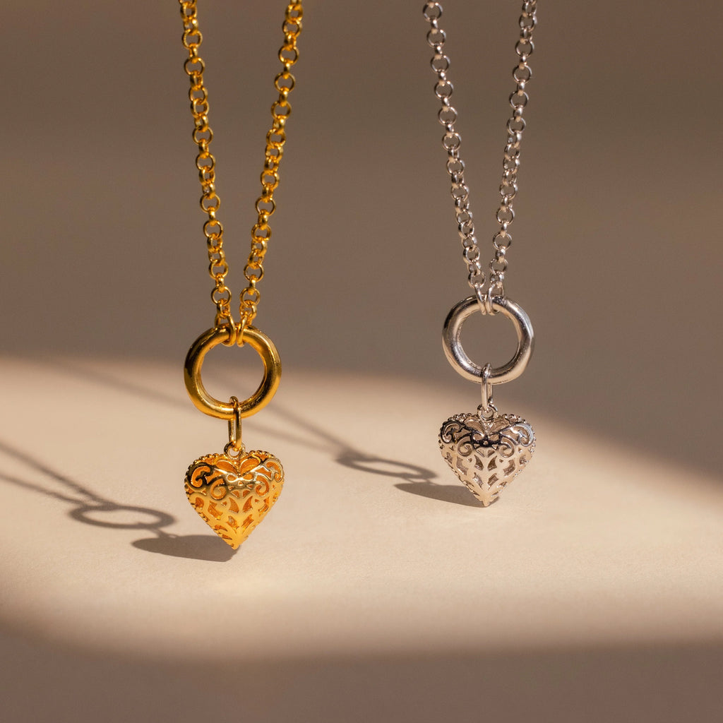 Vintage Heart Charm