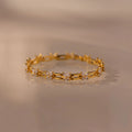 Diamond Butterflies Links Bracelet Silver 18K Gold Plated