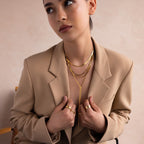 Long Y Lariat Chain Necklace Silver 18K Gold Plated