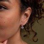 Diamond Christmas Tree Studs Silver 18K Gold Plated