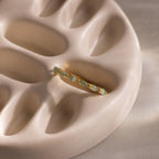 Marquise Jade Ring Silver 18K Gold Plated