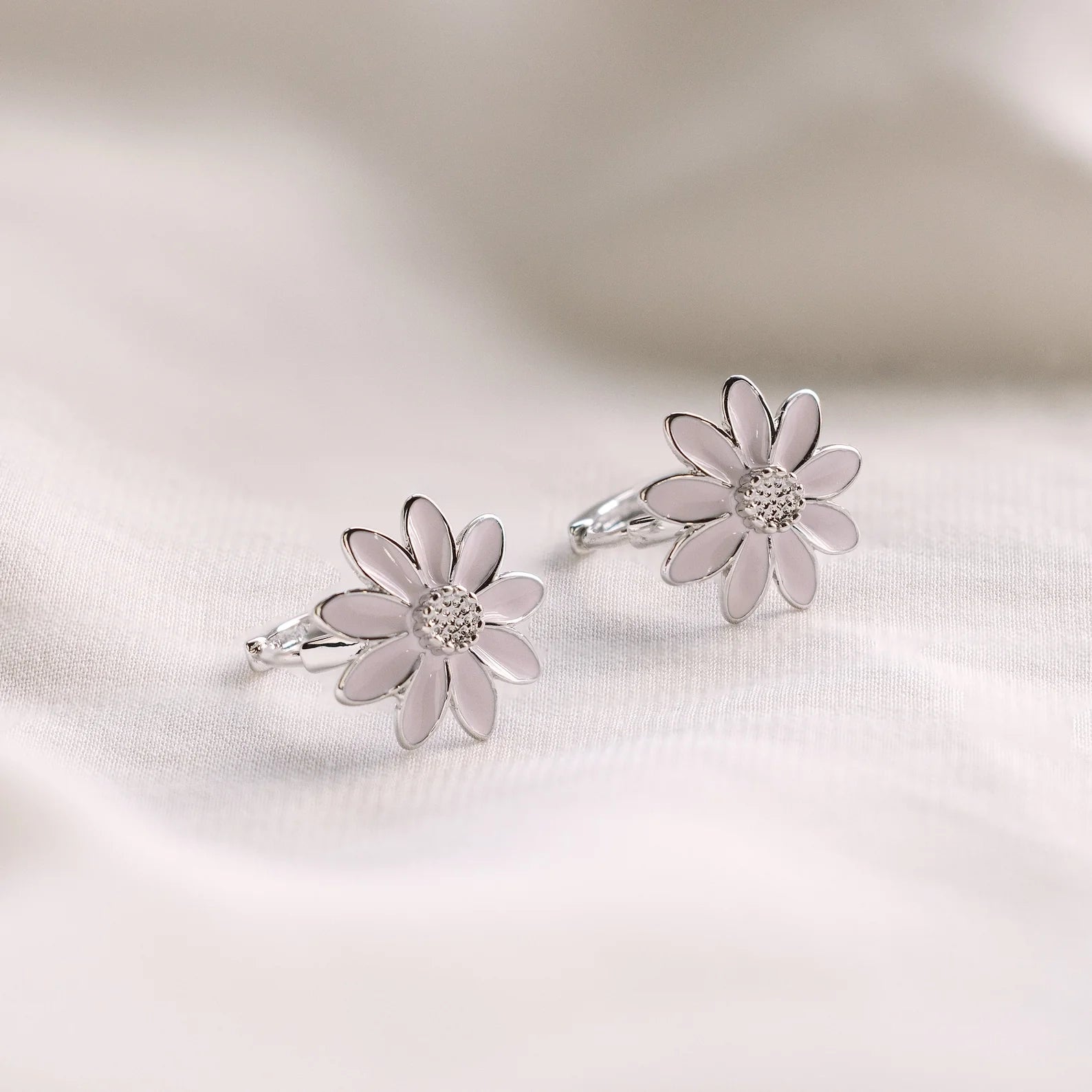 Daisy Huggies Silver 18K Gold Plated