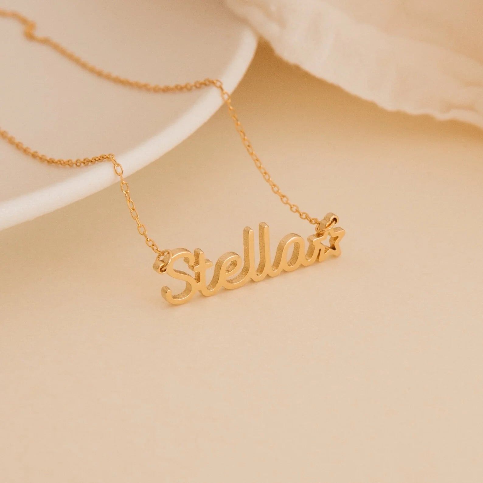 Maine Kid's Name Necklace Silver 18K Gold Plated