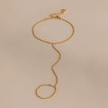 Star Curb Hand Chain Bracelet Silver 18K Gold Plated