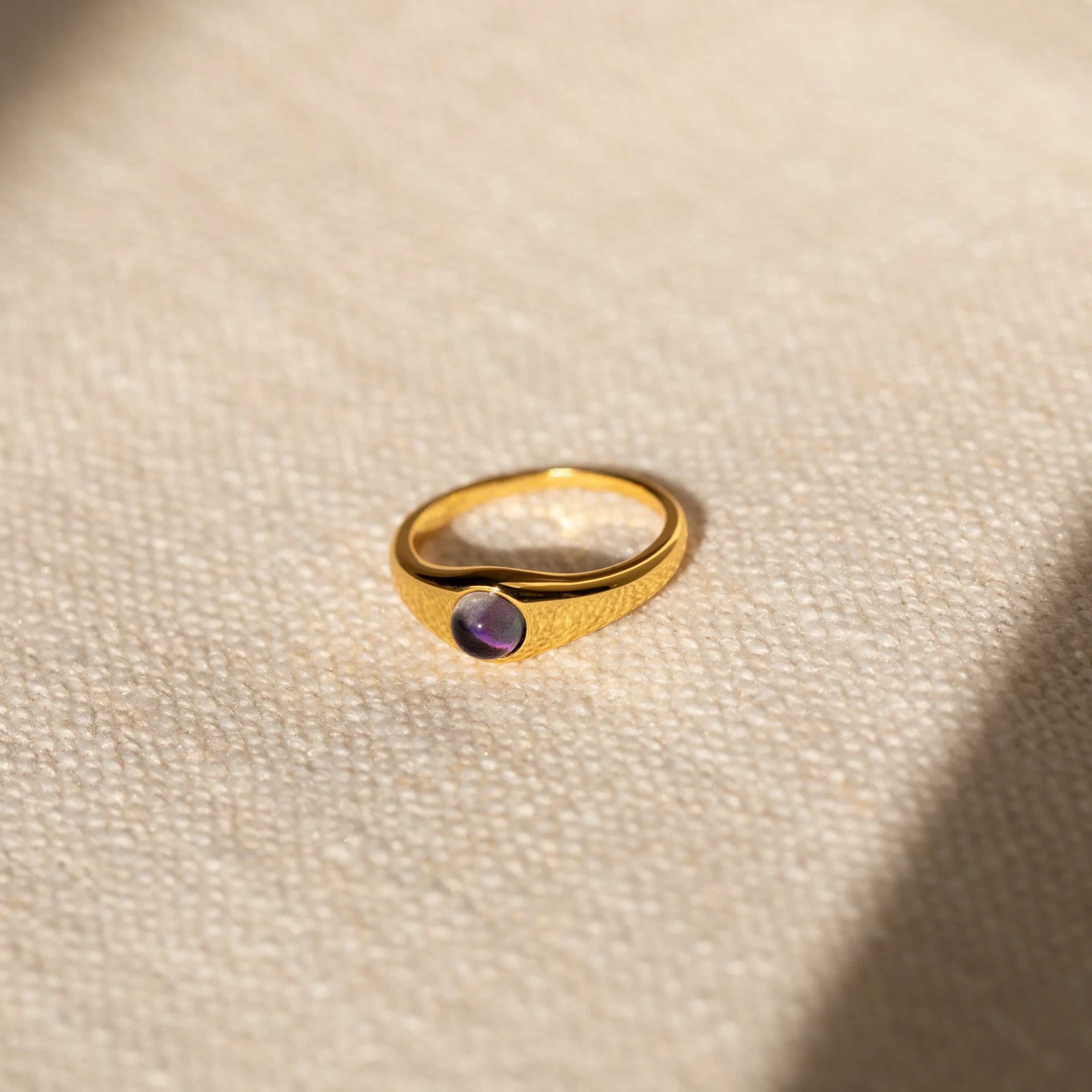 Mini Mood Ring Silver 18K Gold Plated