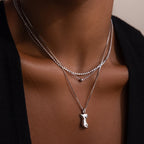 Zina Necklace Silver 18K Gold Plated