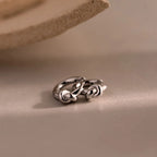 Love Knot Huggies Silver 18K Gold Plated