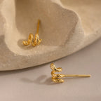 Twisted Snake Studs Silver 18K Gold Plated