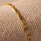 Organic Mariner Chain Bracelet Silver 18K Gold Plated