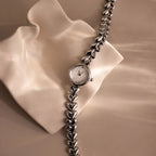 Heart Link Timepiece Silver 18K Gold Plated