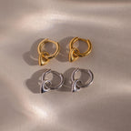 Tiny Teardrop Huggies Silver 18K Gold Plated