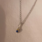 Dainty Duo Birthstone Charm Silver 18K Gold Plated