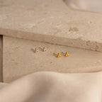 Trio Sphere Studs Silver 18K Gold Plated
