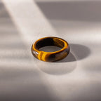 Skinny Tiger's Eye Ring Silver 18K Gold Plated