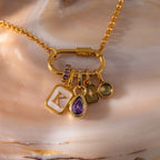 Teardrop Peridot Charm Silver 18K Gold Plated