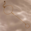 Diamond Hand Chain Bracelet Silver 18K Gold Plated