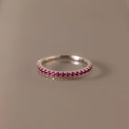 Endless Eternity Ruby Ring Silver 18K Gold Plated