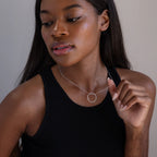 Inner Circle Necklace Silver 18K Gold Plated