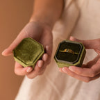 Olive Peridot Signet Ring Silver 18K Gold Plated