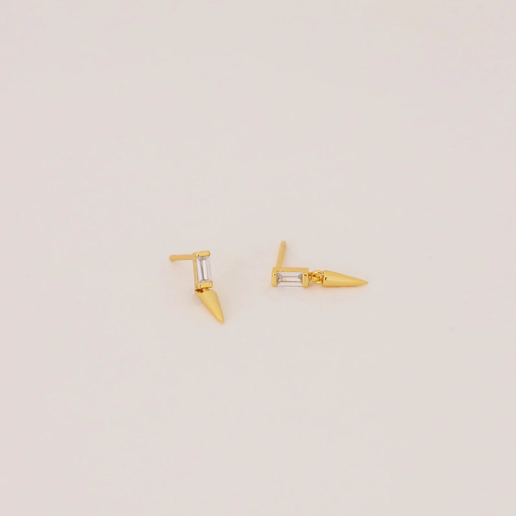 Wren Spike Studs Silver 18K Gold Plated