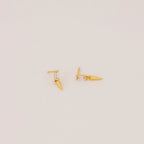Wren Spike Studs Silver 18K Gold Plated