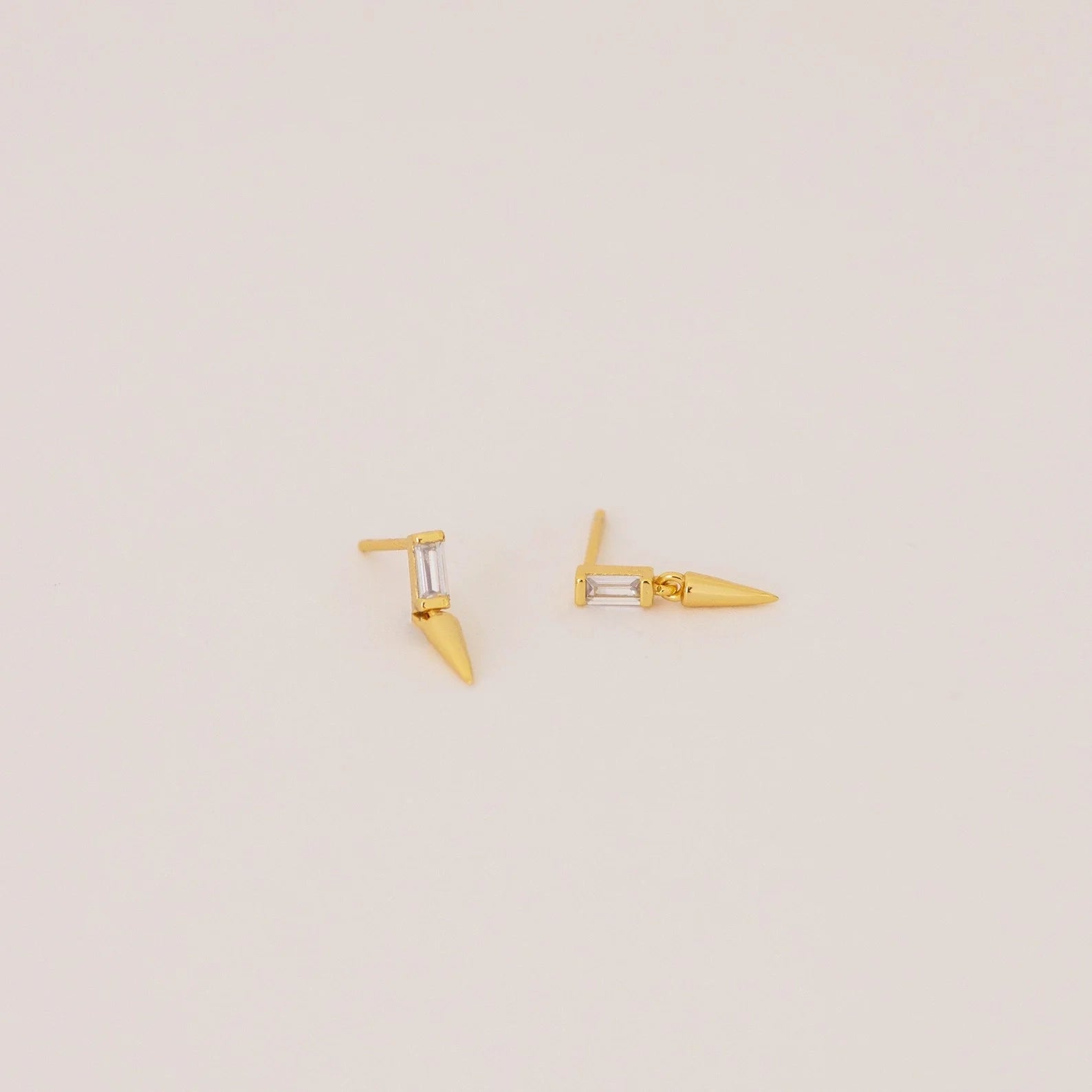 Wren Spike Studs Silver 18K Gold Plated