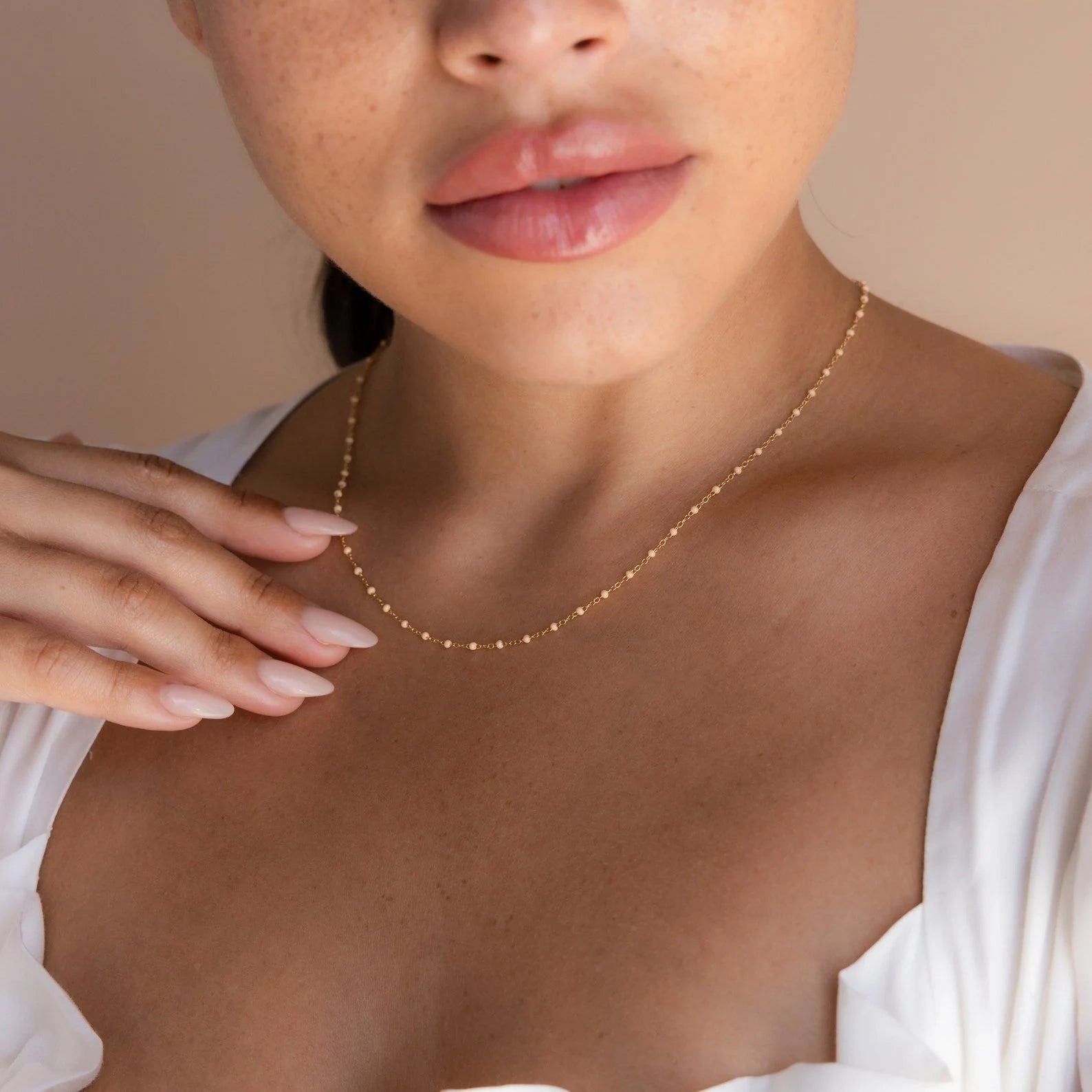 Peach Station Necklace