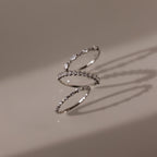Diamond Stacking Ring Set Silver 18K Gold Plated