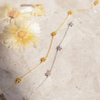 Flower Charms Child Necklace Silver 18K Gold Plated