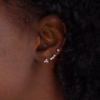 Constellation Flat Back Stud Set Silver 18K Gold Plated