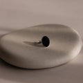 Black Enamel Oval Charm Ring Silver 18K Gold Plated