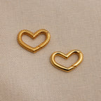 Heart Carabiner Set Silver 18K Gold Plated