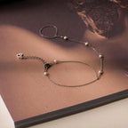 Pearl Hand Chain Bracelet Silver 18K Gold Plated