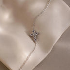Diamond Cross Bracelet Silver 18K Gold Plated