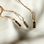 Dainty Tag Name Necklace Silver 18K Gold Plated