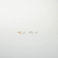 Elena Diamond Studs Silver 18K Gold Plated