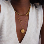 Zodiac Coin Necklace Silver 18K Gold Plated