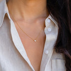 Madeline Opal Heart Necklace Silver 18K Gold Plated