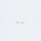 Pave Round Diamond Studs Silver 18K Gold Plated