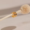 Diamond Angelica Sapphire Huggies Silver 18K Gold Plated