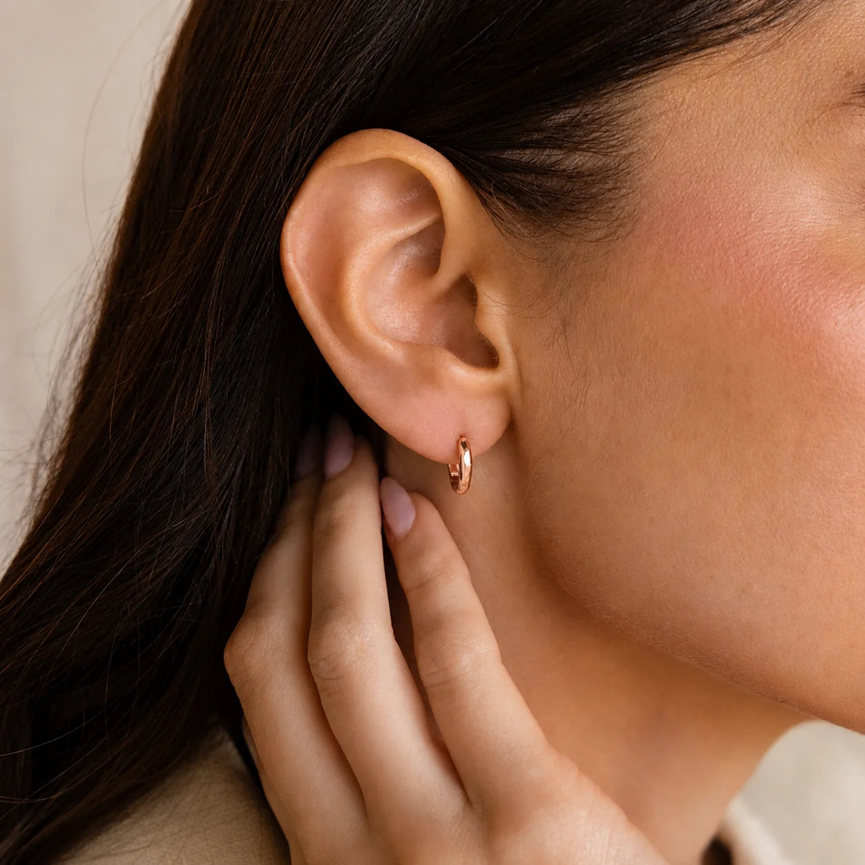 Mini Hammered Hoops