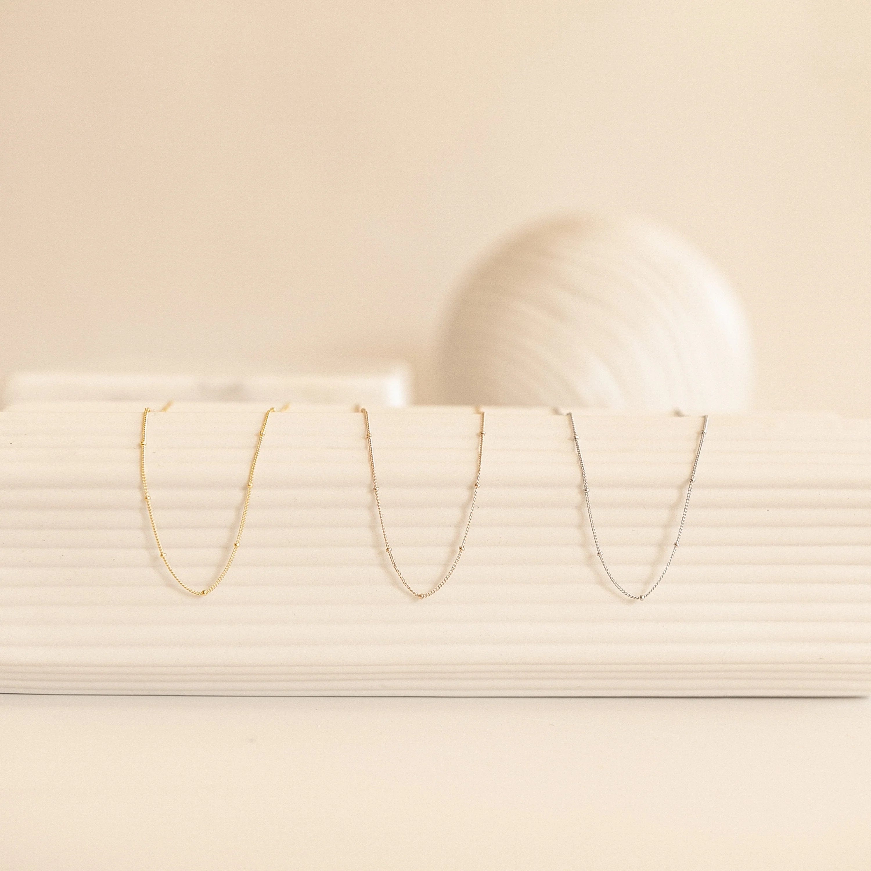 Satellite Necklace Silver 18K Gold Plated