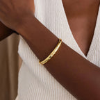 North Star Bangle Bracelet Silver 18K Gold Plated