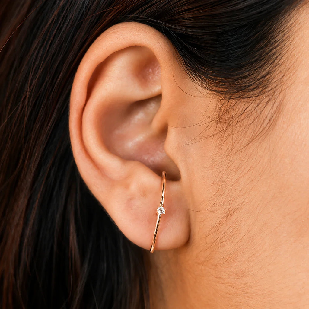 Arc Diamond Stud Earrings
