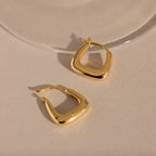 Bold Geometric Hoops Silver 18K Gold Plated