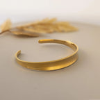 Dome Cuff Bracelet Silver 18K Gold Plated