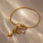 Opal Carabiner Clasp Silver 18K Gold Plated