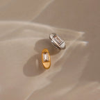 Baguette Diamond Spacer Charm Silver 18K Gold Plated