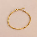 Curb Chain Bracelet Silver 18K Gold Plated